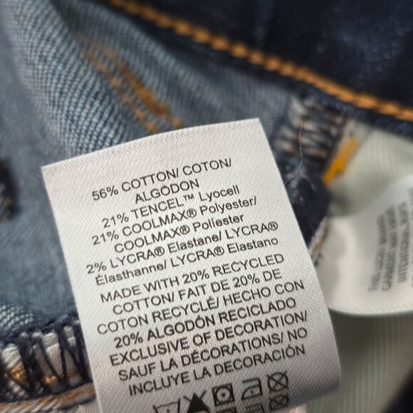 Lucky Brand 121 Slim Straight Dark Indigo Denim Jeans Men Size 34x30 - Picture 11 of 11